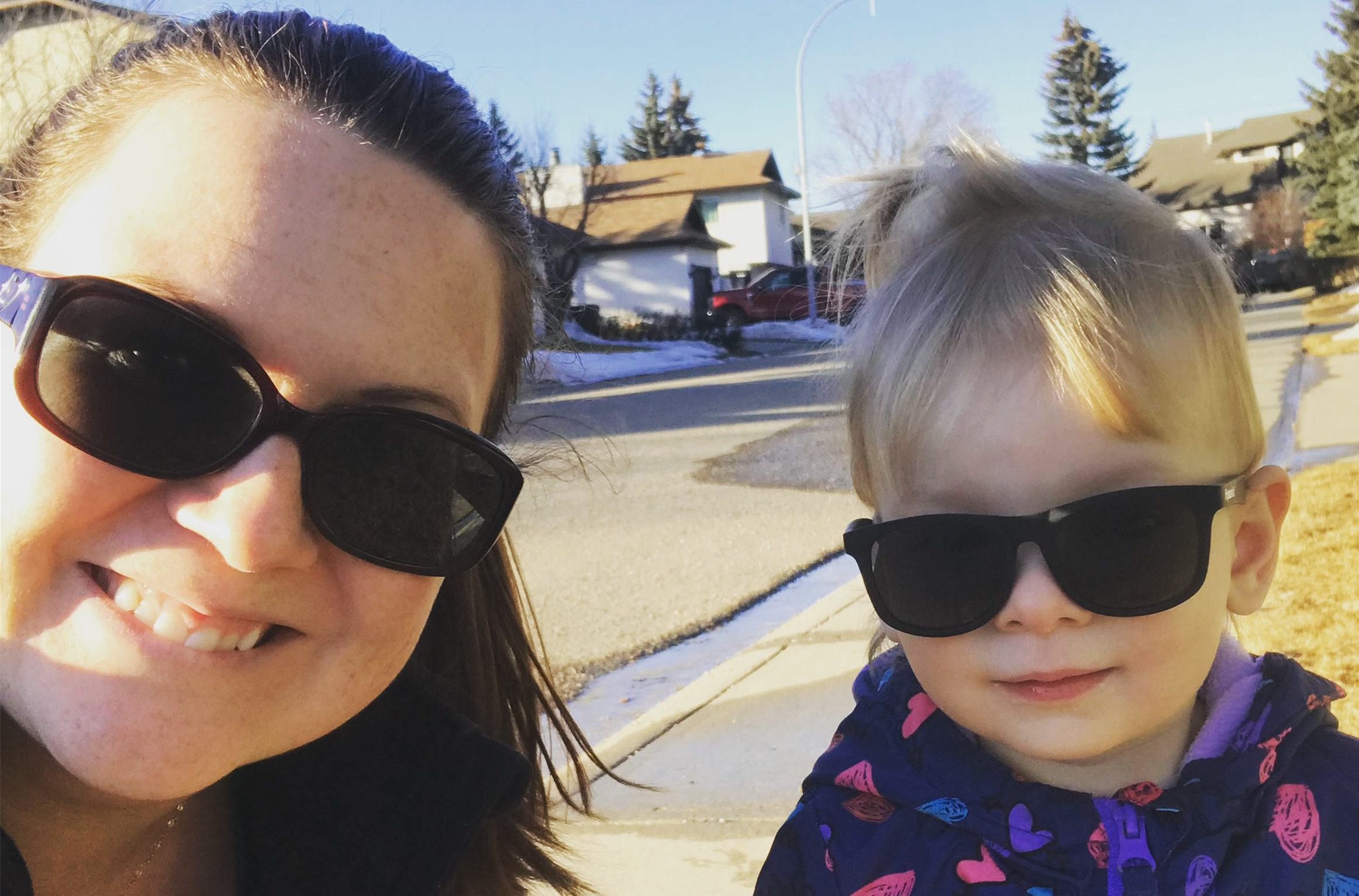 Mother smiling with her daughter on Mothers day.