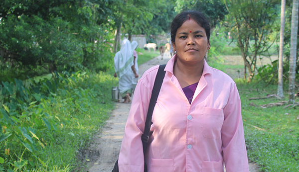 Portrait of woman standing