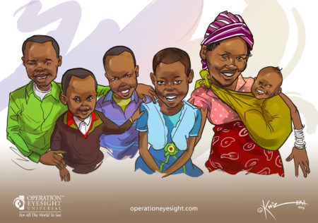 Young girl from Kenya receives sight-restoring surgery through Operation Eyesight giving her hope for a brighter future|Kenyan girl couldn't see the board in class|community health worker trained by Operation Eyesight screens Ruth's eyes and refers her for treatment