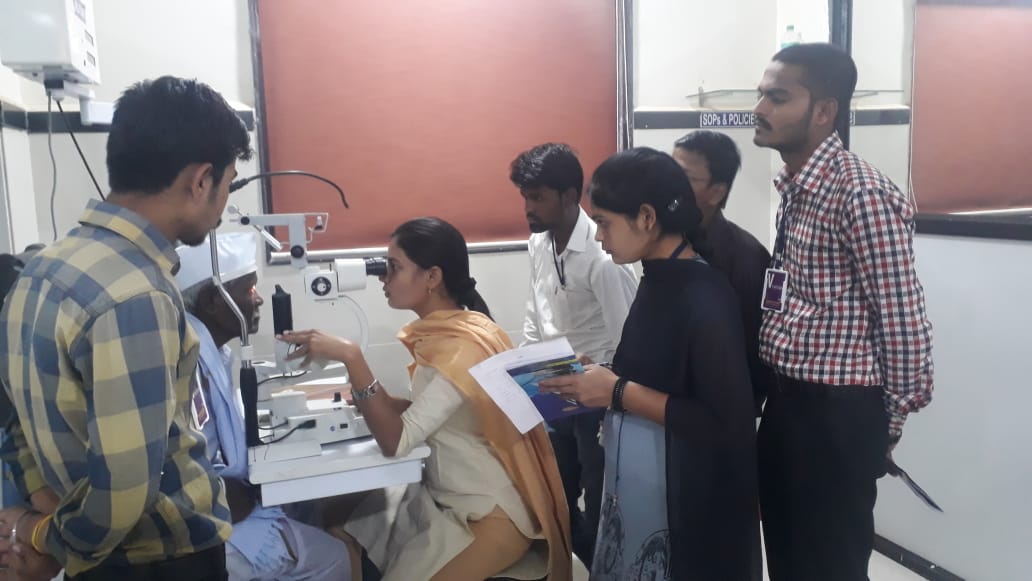 India Program Officer trains vision technicians through Operation Eyesight|Program Officer at Operation Eyesight partner hospital trains vision technicians to use equipment